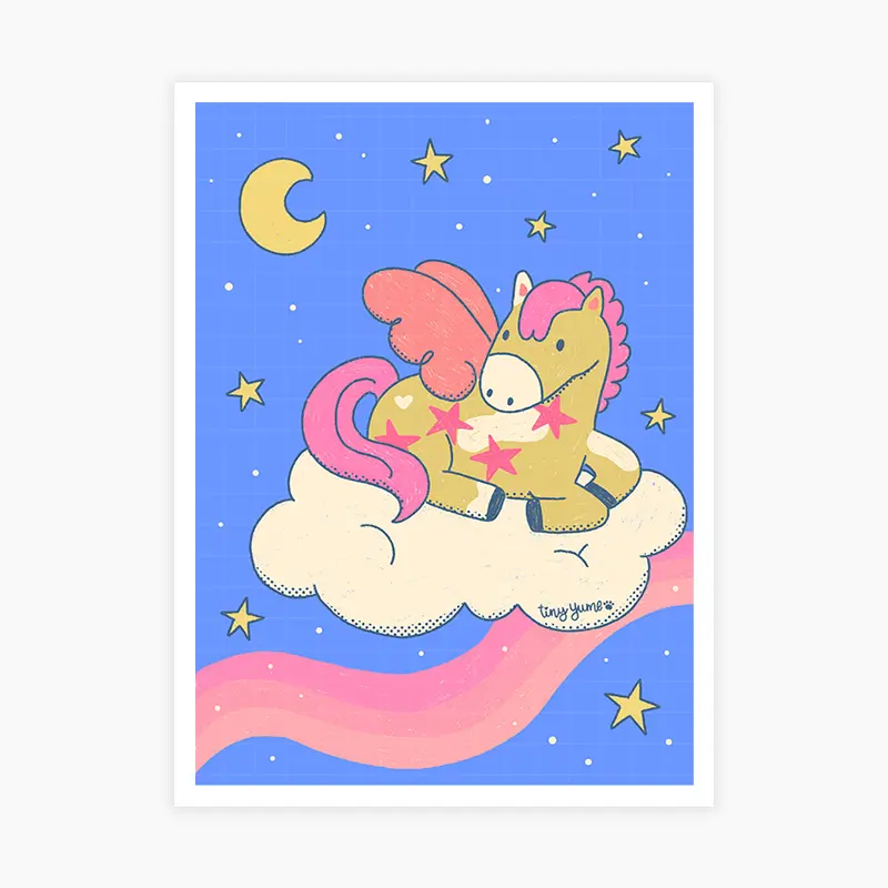 Flying pony print #PR042