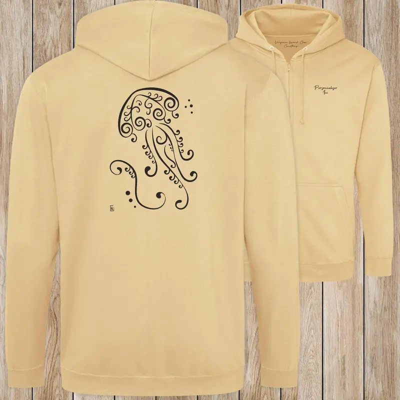 Fonds marins et Méduse sur une Veste zip - Personnalisable - VGL