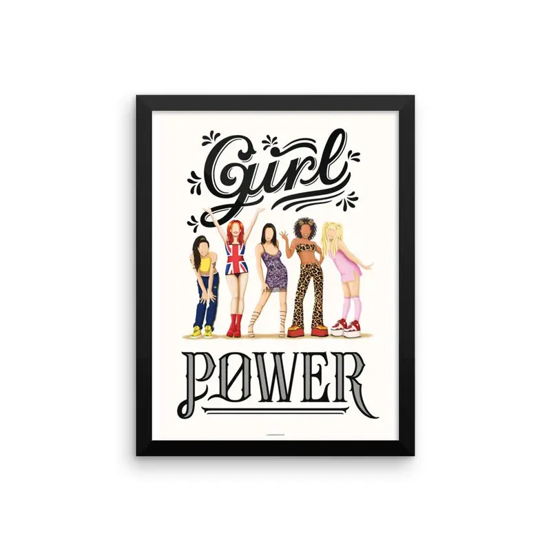 FRAMED Girl Power Art Print