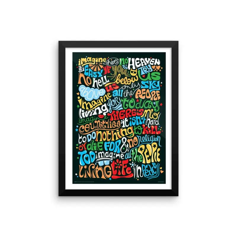 FRAMED Imagine Psychedelic Print