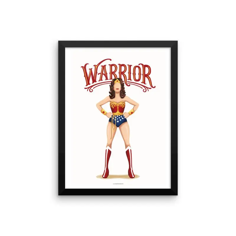 FRAMED Wonder Woman Warrior Print