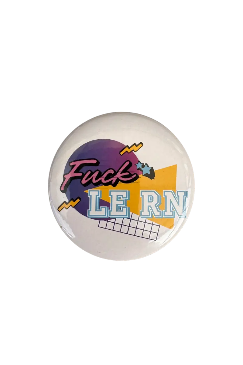 Fuck le RN 90s — Badge antifasciste style vintage