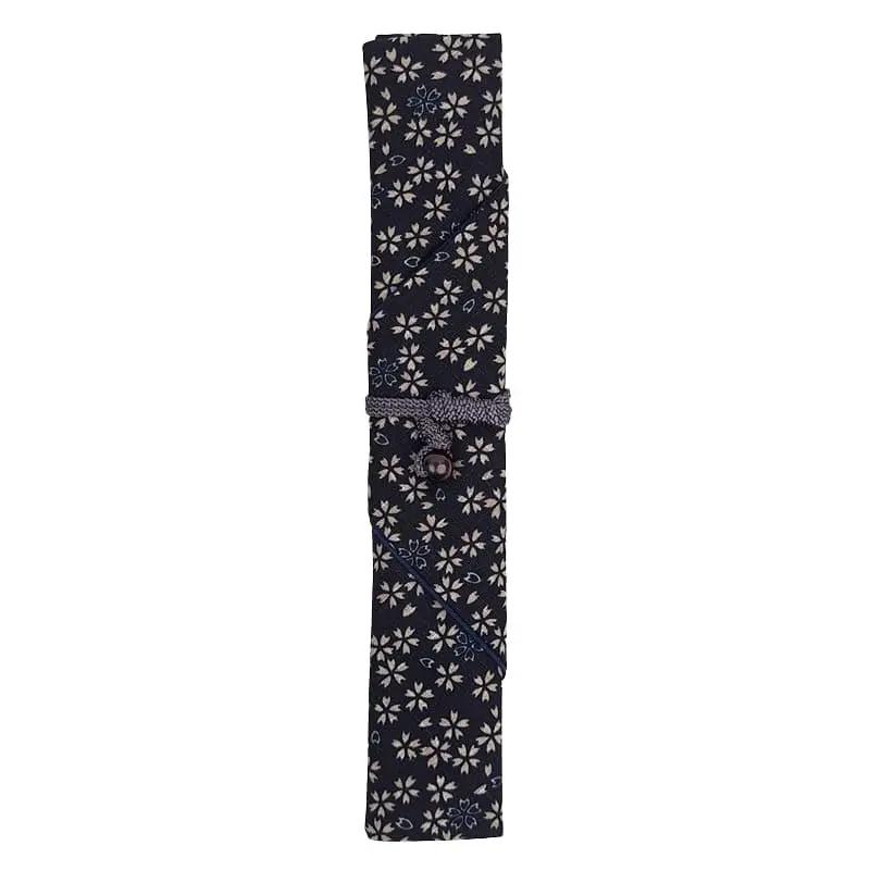 Funda Azul para Palillos Japoneses Sakura