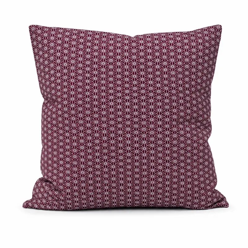 Funda de Cojín Japonesa Asanoha Violeta- 50x50 cm