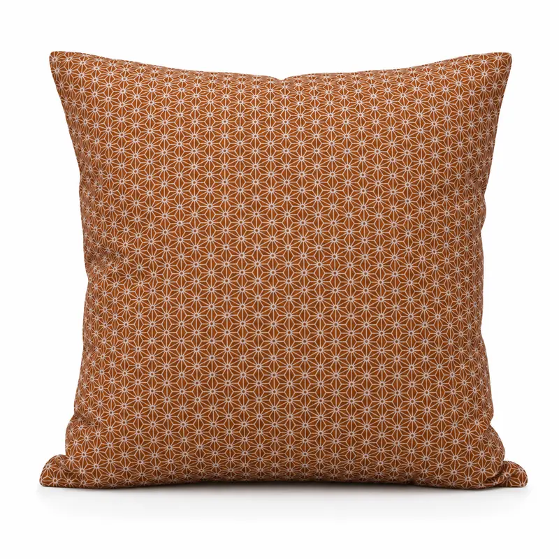 Funda de Cojín Japonesa Naranja Asanoha - 50x50 cm