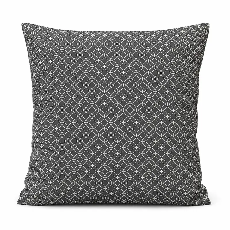 Funda de Cojín Japonesa Shippo Gris - 50x50 cm