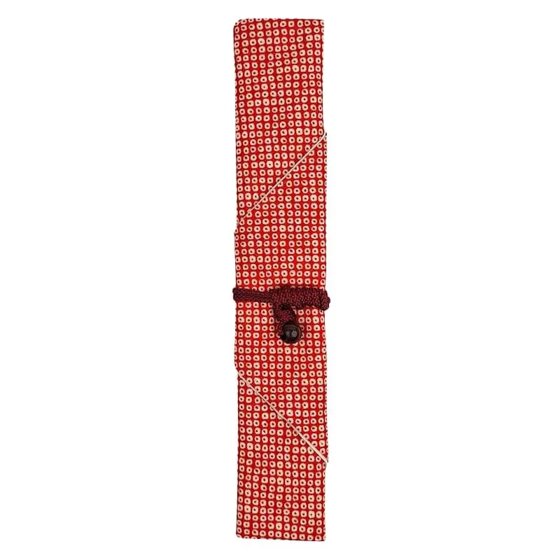 Funda Roja para Palillos Japoneses Kanoko