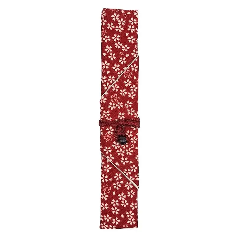 Funda Roja para Palillos Japoneses Sakura