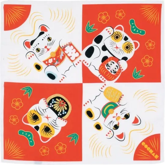 Furoshiki Gato Maneki Neko - 48x48 cm