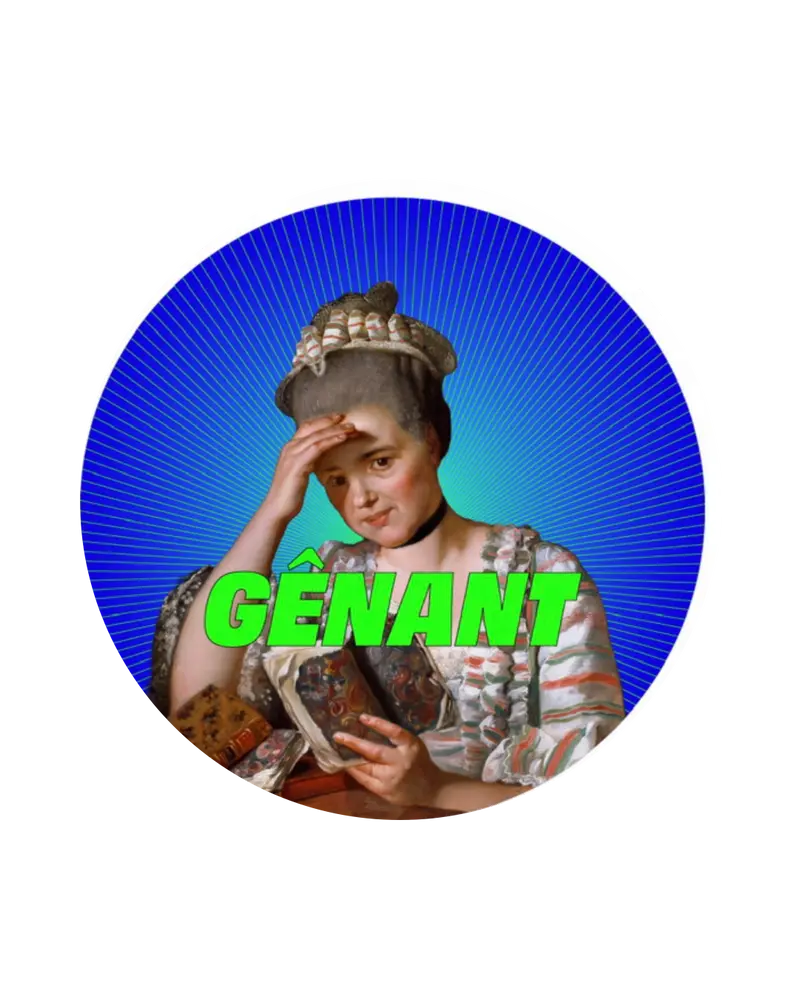 Gênant — Badge & Sticker humour vintage
