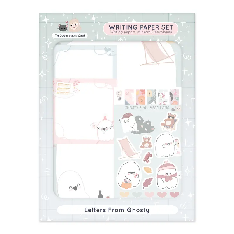 Ghosty stationery - Letter writing set - Gifts for ghost lovers
