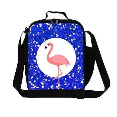 Glacière Souple Flamant Rose Paillette Bleu