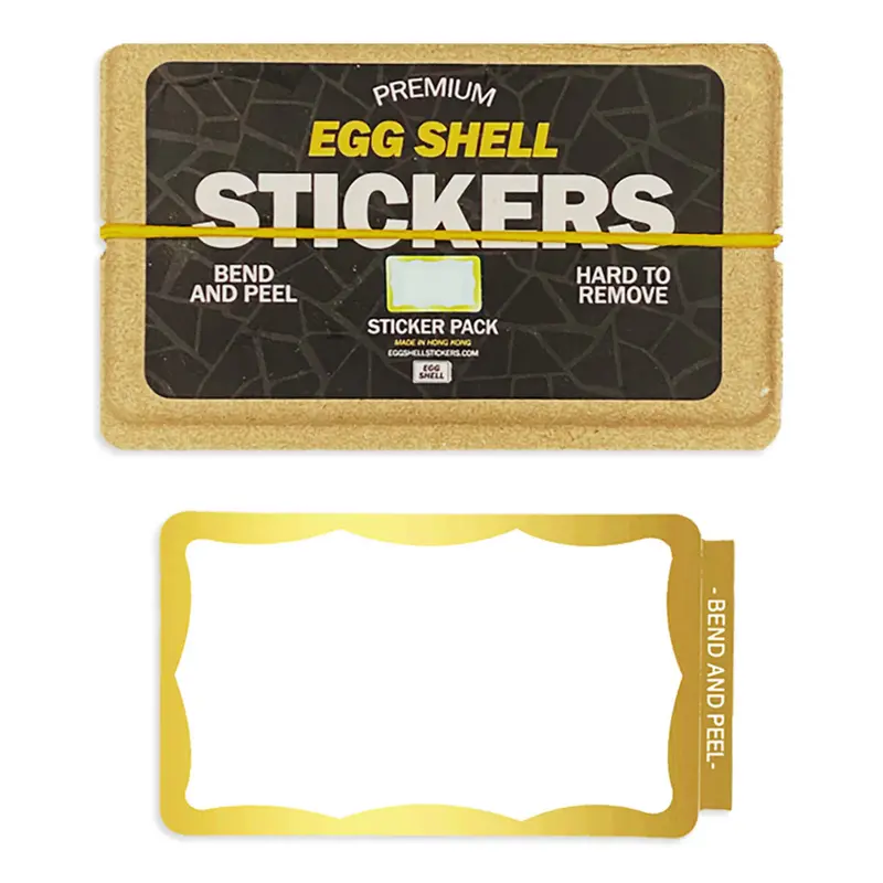 Gold Wavy Border stickers x50