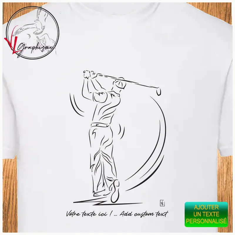 Golf sport Graphisme sur T-Shirt