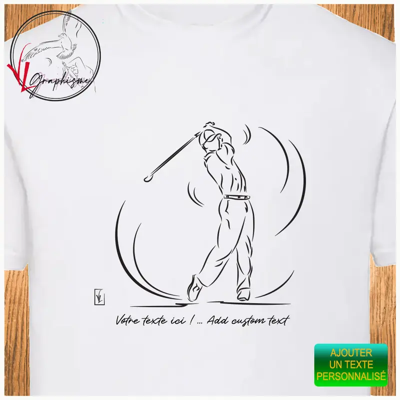 Golf swing Graphisme sur T-shirt