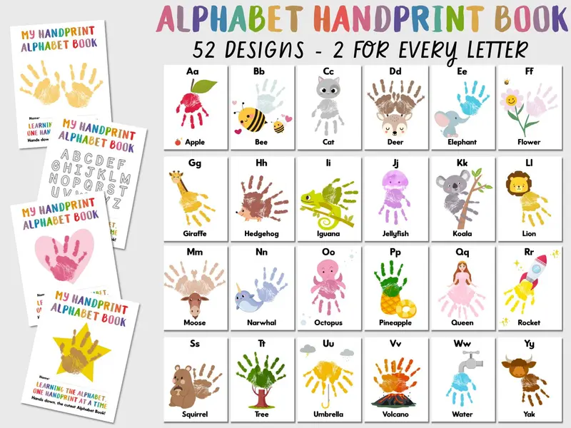 Handprint Alphabet Book - 56 PAGES