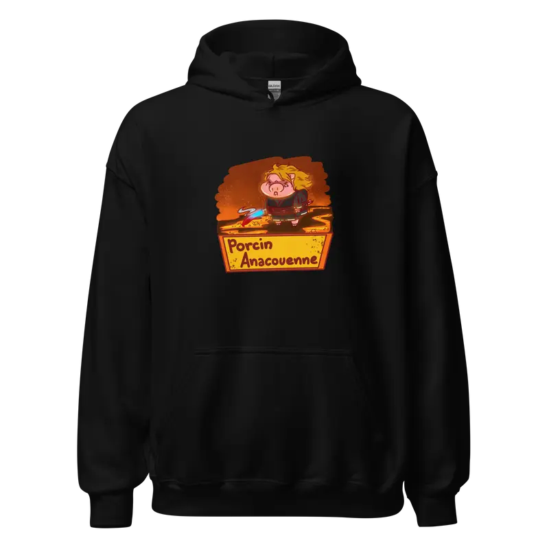 Hoodie Porcin Anacouenne - couleurs foncées et grises