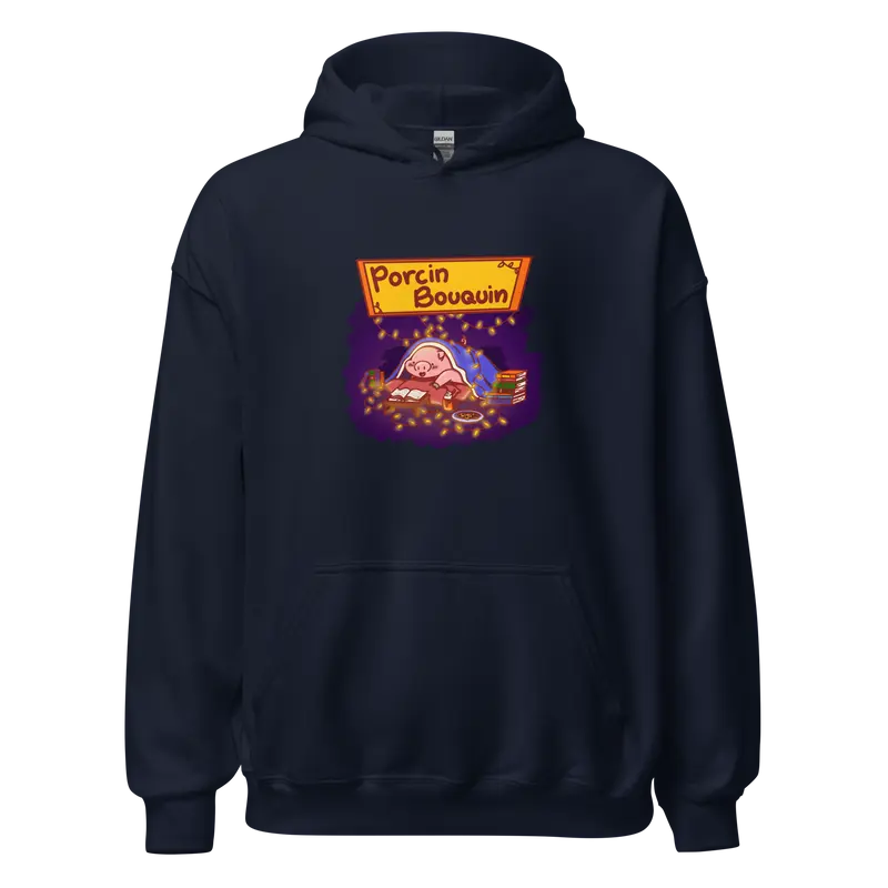 Hoodie Porcin Bouquin - couleurs foncées et grises