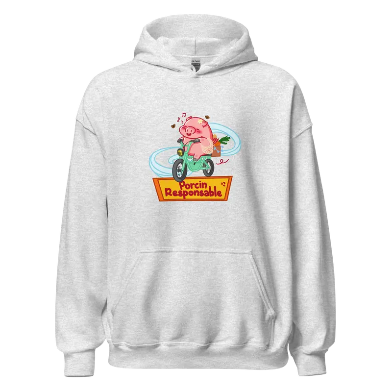 Hoodie Porcin Responsable - couleurs foncées et grises