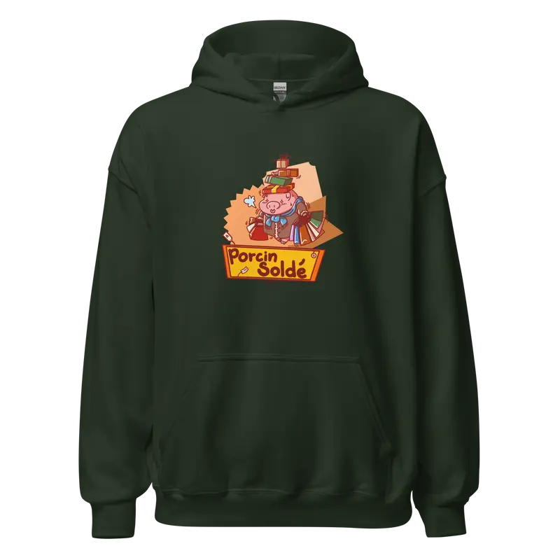 Hoodie Porcin Soldé - couleurs foncées et grises