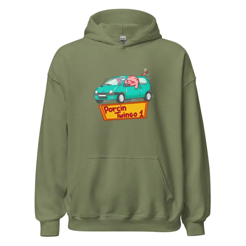 Hoodie Porcin Twingo 1 - couleurs foncées et grises