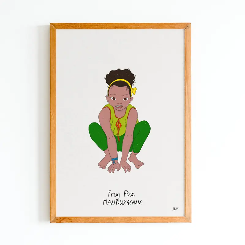 Illustration "Barbara Frog Pose"