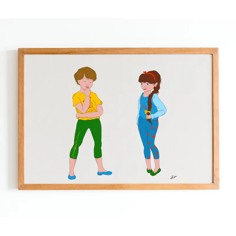 Illustration "Daniel et January - les gymnastes"