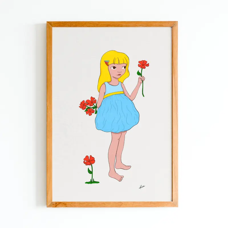 Illustration "Eliza et le coquelicot"