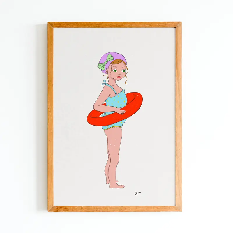 Illustration "Erika et sa bouée rouge"