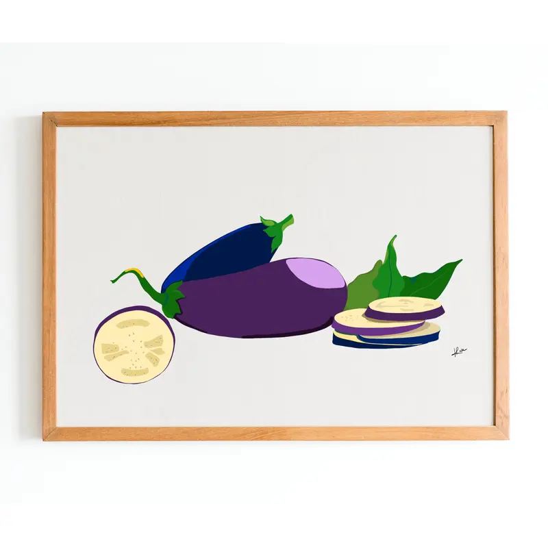 Illustration "Fruits & Légumes" - Aubergine