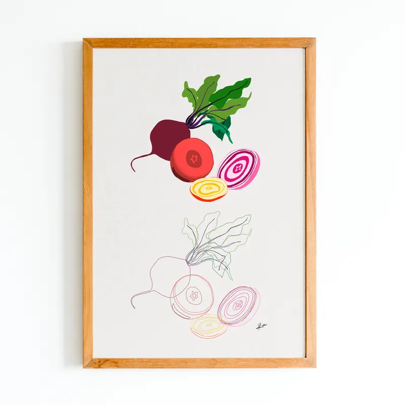 Illustration "Fruits & Légumes" - Betterave Duo