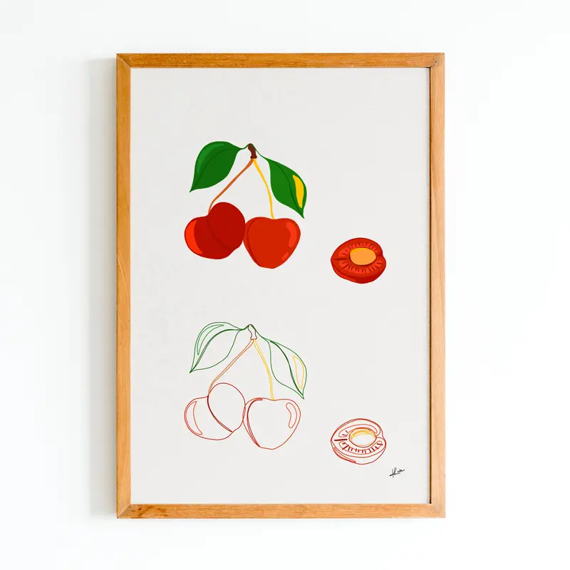 Illustration "Fruits & Légumes" - Cerise Duo
