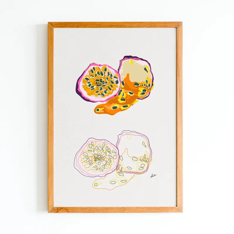 Illustration "Fruits & Légumes" - Fruit de la passion Duo