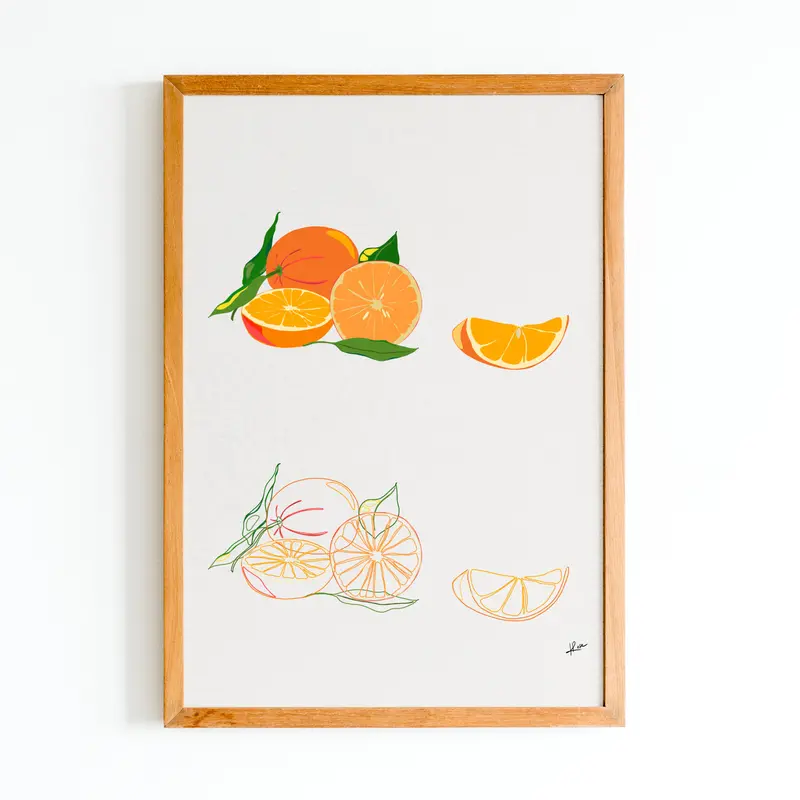 Illustration "Fruits & Légumes" - Orange Duo