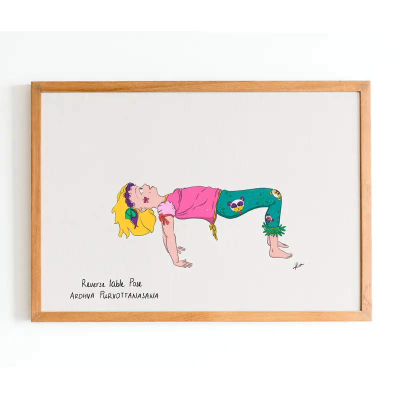 Illustration "Ginger Reversed Table Pose"
