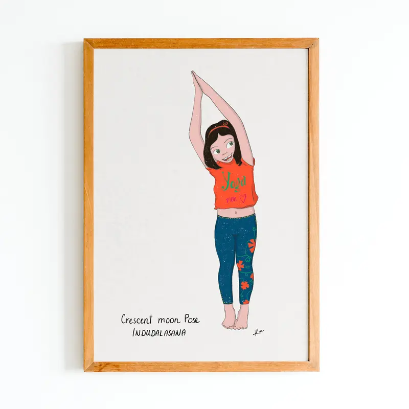 Illustration "Hanna Crescent Moon Pose"