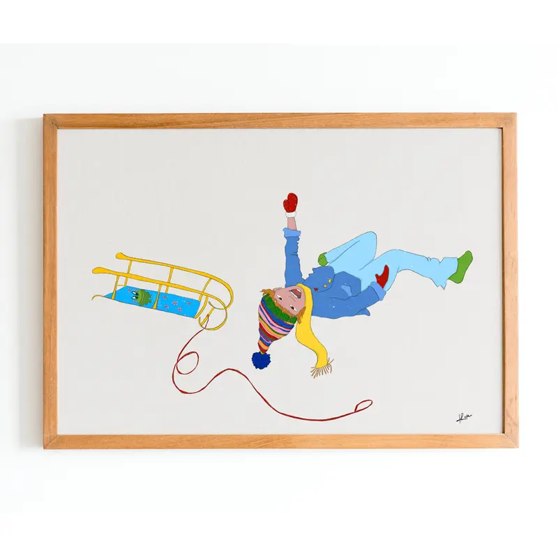 Illustration "Jasper et la luge"