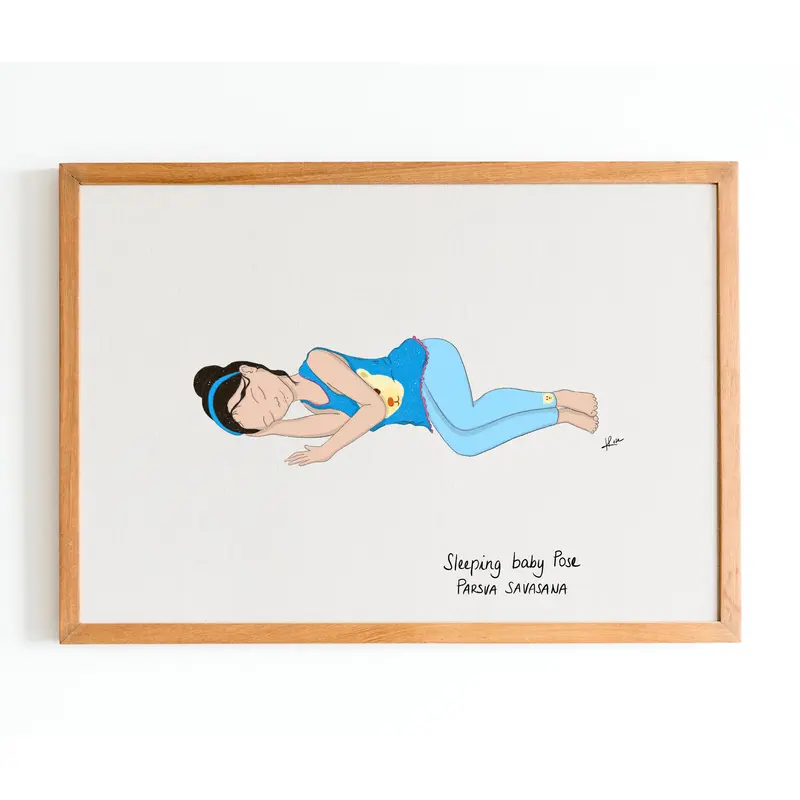 Illustration "Kim Sleeping Baby Pose"