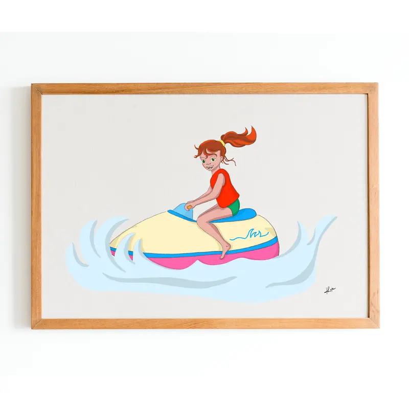Illustration "La Fille en Jetski"