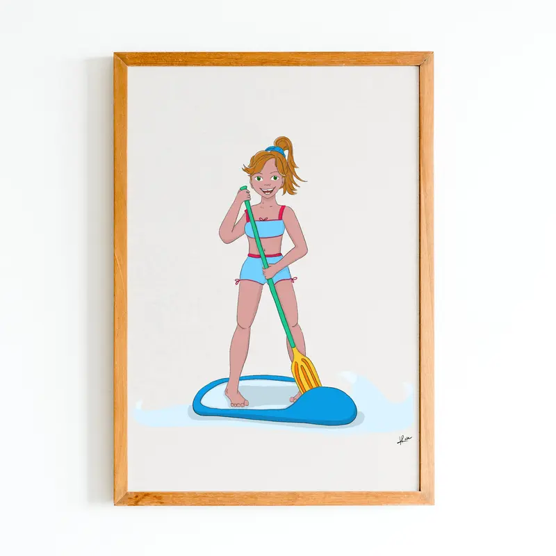 Illustration "La Fille en Paddle"