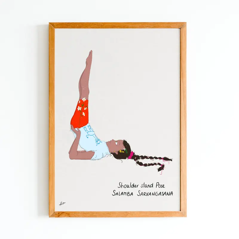 Illustration "Lina Shoulderstand Pose"