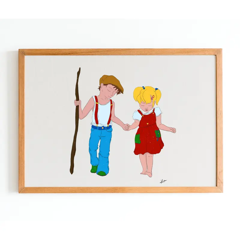 Illustration "Louis le berger et Emma"