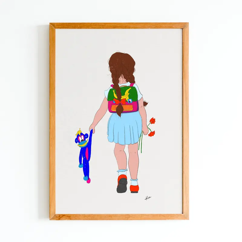 Illustration "Mila - back to school"