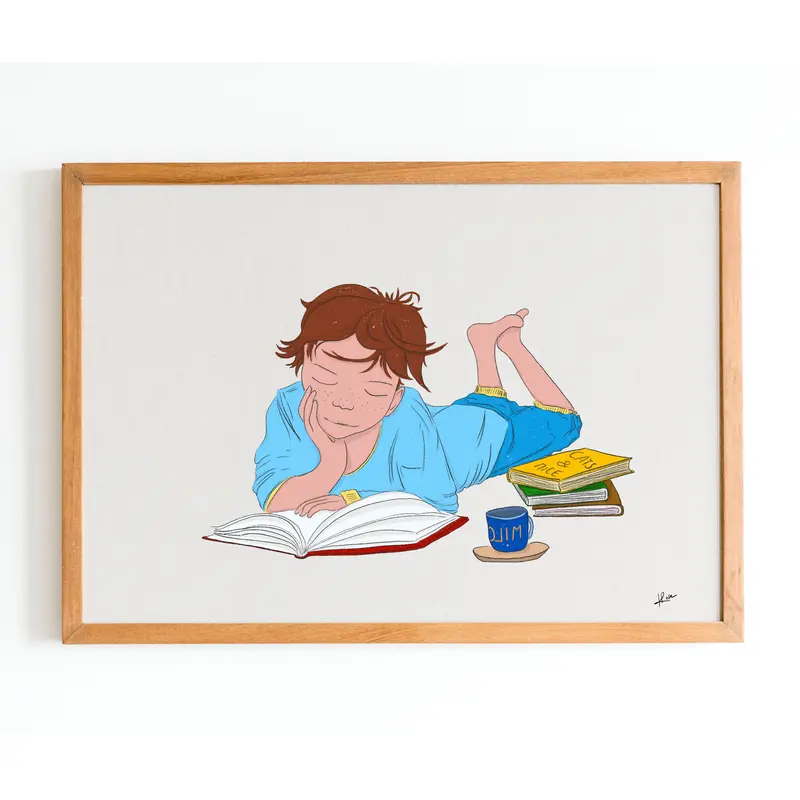 Illustration "Milo et ses livres"