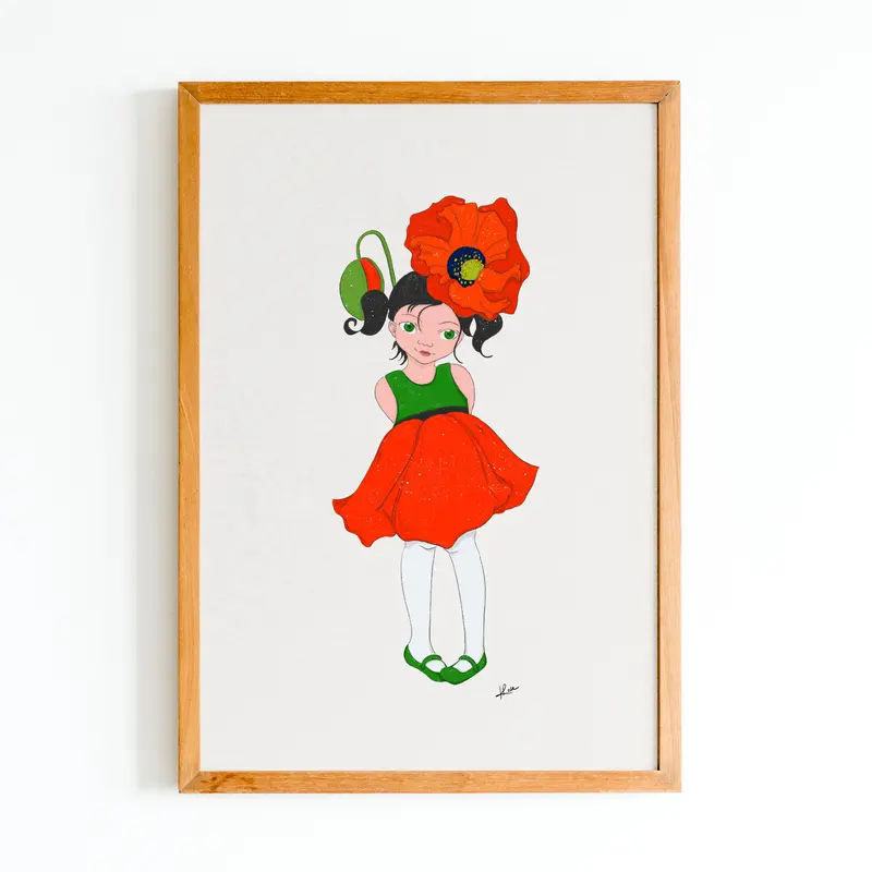 Illustration "Suki le coquelicot"