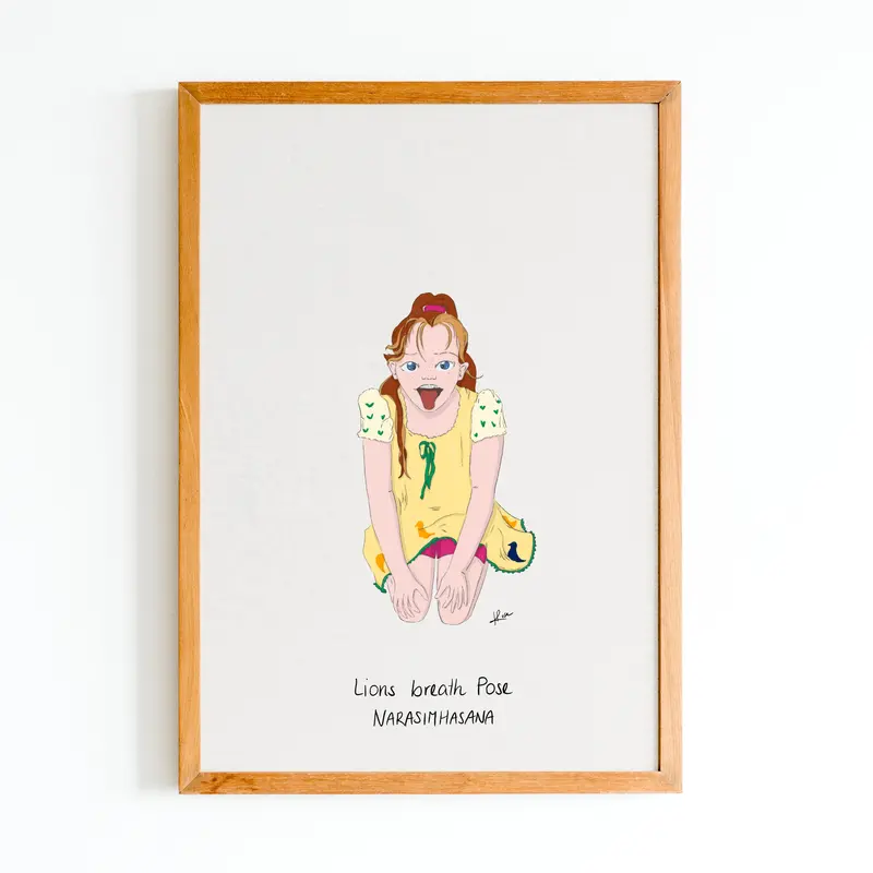 Illustration "Thalia Lion's Breath Pose"