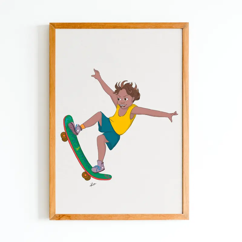 Illustration "Zac - le skater"
