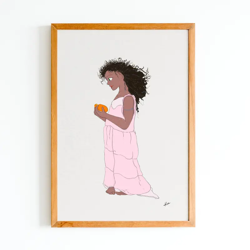Illustration "Zanya et l'orange"