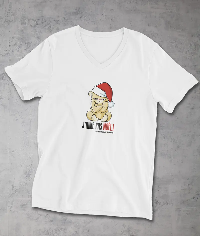 J'aime pas Noël ! by Nathalie Jomard - T-shirt Unisexe à Col V