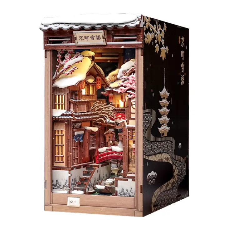 Japoński Book Nook Kyoto Snow Whisper